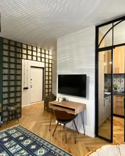 Вот такая необычная интерпретация интерьера хрущевки получилась у дизайнера Olga_About_Design. 07