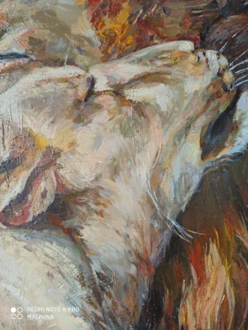 Нежность холст, масло, мастихин, кисть, мои пальцы. 03