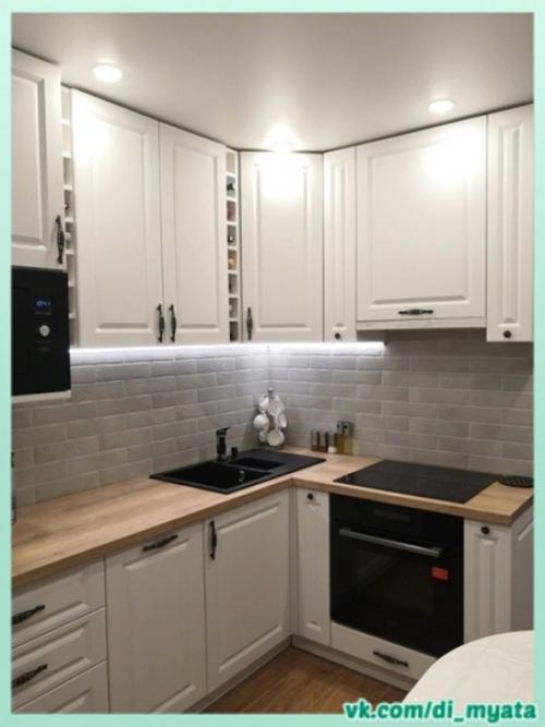 Бело - серая кухня - это легкость, свежесть, свобода и чистота. 02