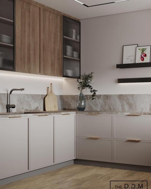 Рада вам презентовать новый проект, пока кухню - гостиную. 02