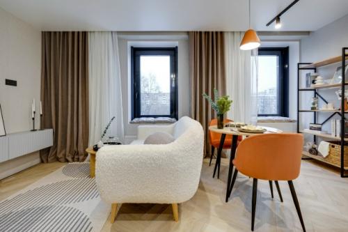 Интерьер квартиры - студии 28, 5 м 2 в ЖК город Дейли в Москве. 03