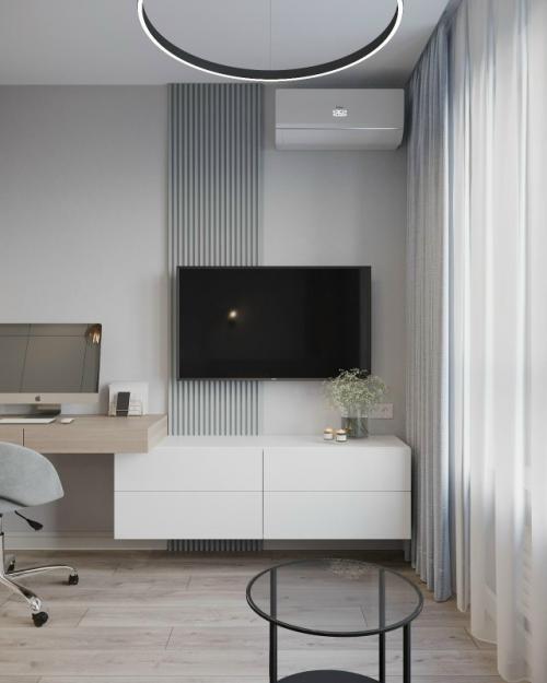 Проект однокомнатной квартиры 34 м 2 в ЖК Селигер сити в Москве. 05