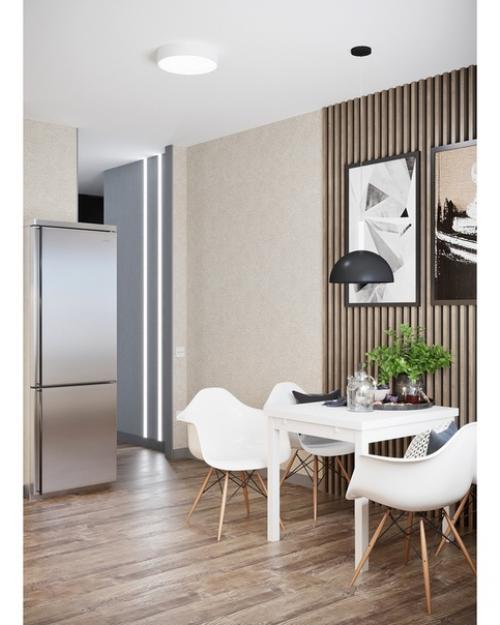 Светлая просторная кухня. 03