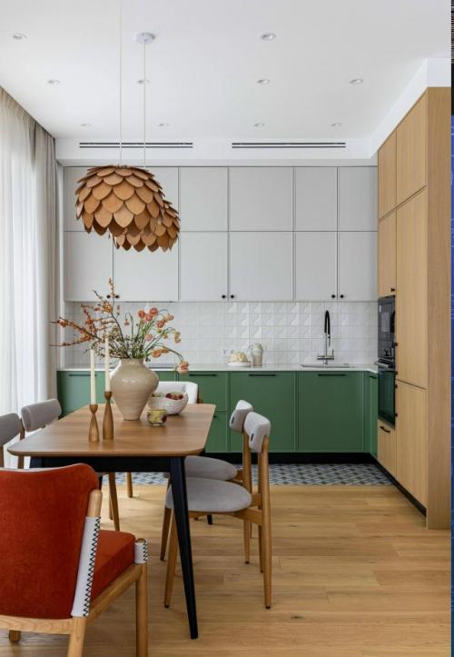 Колорблокинг: квартира в Москве для семьи с двумя детьми. 

