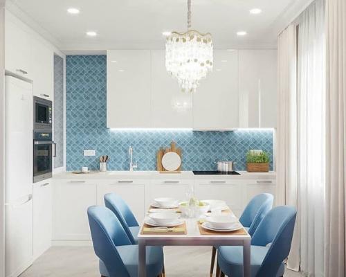 Однокомнатная квартира в холодной цветовой гамме. 05