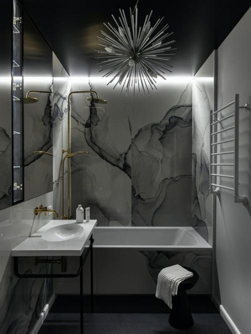 Реализованный интерьер современной квартиры с яркими акцентами в Минске. 02