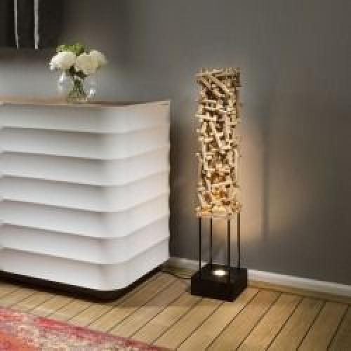 Подборка идей от разных авторов - напольные светильники из дрифтвуда. 08