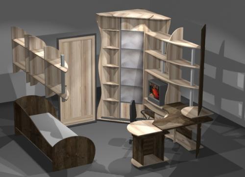 Несколько интересных решений для детской или подростковой комнаты от мебельной студии Олимп березники. 04