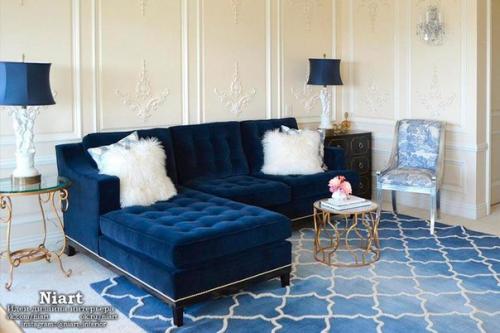 Оттенки синего цвета в интерьере. 04