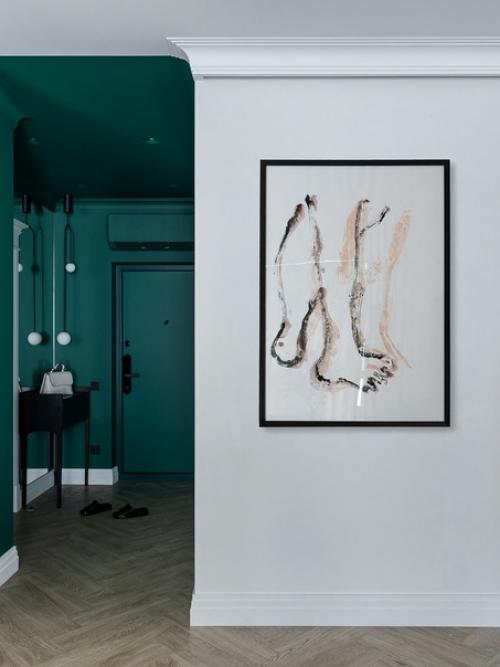 Реализованный интерьер современной квартиры с яркими акцентами в Минске. 05