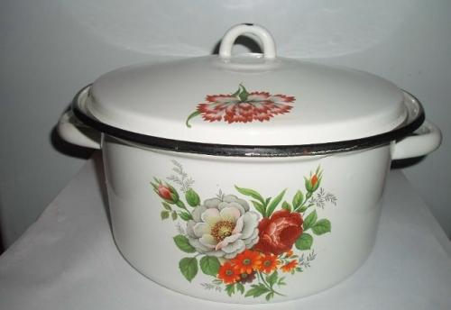 Советская посуда.  Эмалированные кастрюли. 03