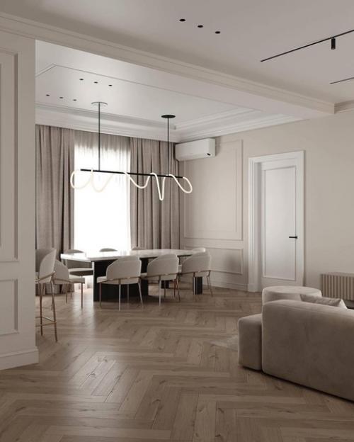 Нейтральные тона современный минимализм и функциональность этой кухни подчеркивают. 07