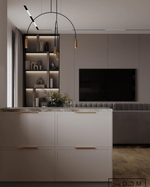 Рада вам презентовать новый проект, пока кухню - гостиную. 05