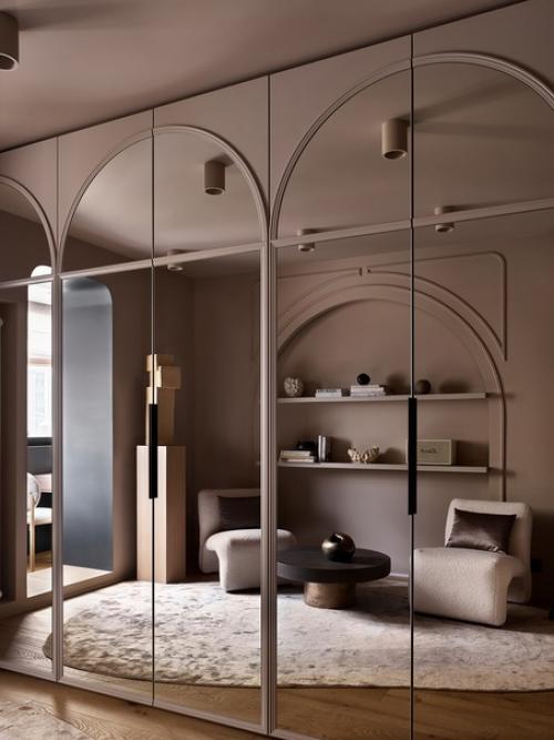 Монохромный интерьер 1-комнатной квартиры 37 кв. 05