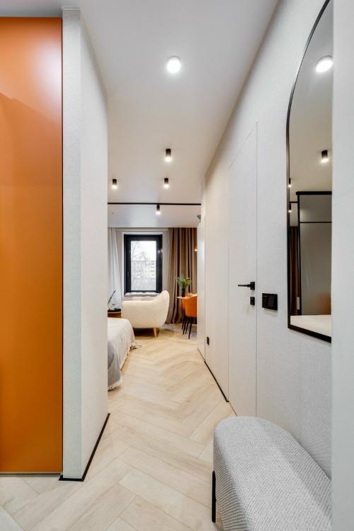 Интерьер квартиры - студии 28, 5 м 2 в ЖК город Дейли в Москве. 07