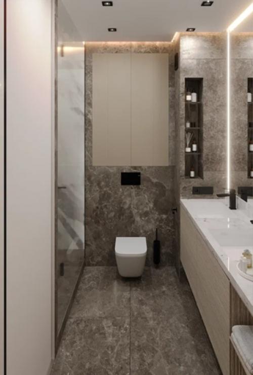 Визуализация интерьера.  Дизайн интерьера санузла. 05