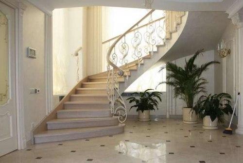Мраморная лестница при создании интерьера. 06