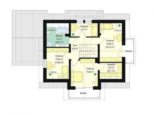 Шикарный мансардный дом. 03