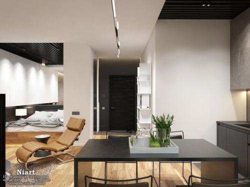 Стильный интерьер квартиры - студии 36 кв. 05