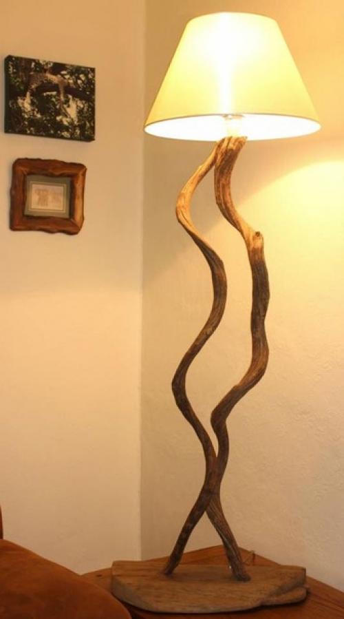 Подборка идей от разных авторов - напольные светильники из дрифтвуда. 01