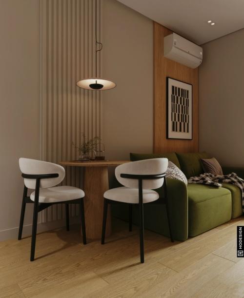 Проект 1-комнатной квартиры 40 м 2 в ЖК Assalom Boglar в Ташкенте. 03