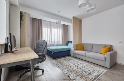 Современный интерьер квартиры площадью 44 кв. 07