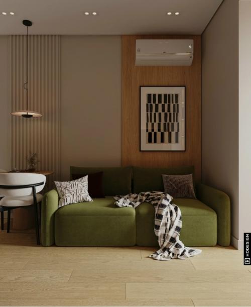 Проект 1-комнатной квартиры 40 м 2 в ЖК Assalom Boglar в Ташкенте. 04