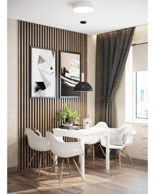 Светлая просторная кухня. 02