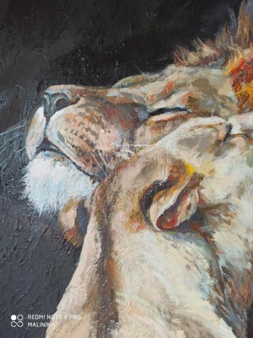 Нежность холст, масло, мастихин, кисть, мои пальцы. 01