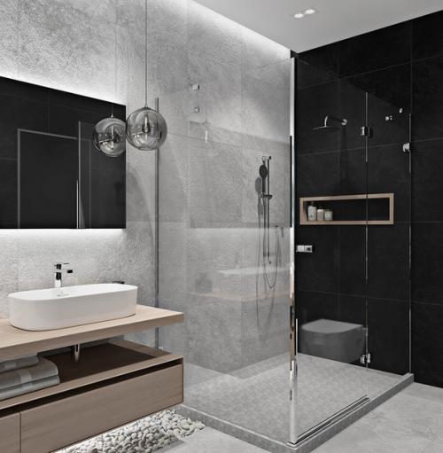 Просторный санузел в частном доме. 01