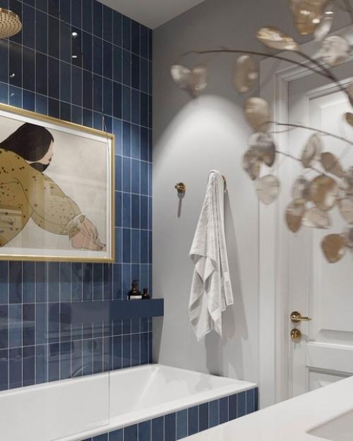 Интерьер небольшой ванной комнаты. 03