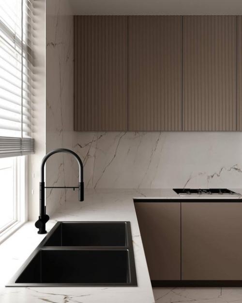 Нейтральные тона современный минимализм и функциональность этой кухни подчеркивают. 04