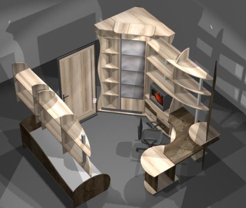 Несколько интересных решений для детской или подростковой комнаты от мебельной студии Олимп березники. 03