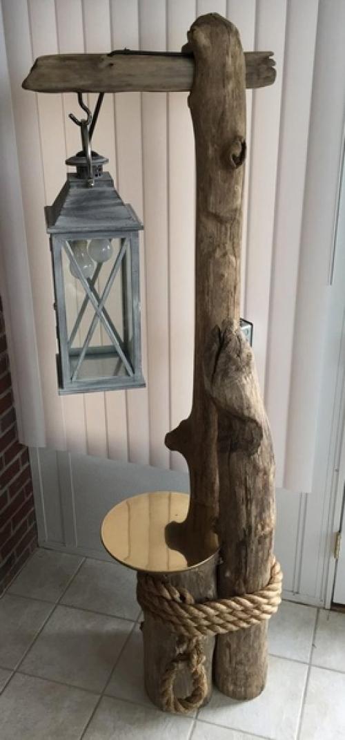 Подборка идей от разных авторов - напольные светильники из дрифтвуда. 07
