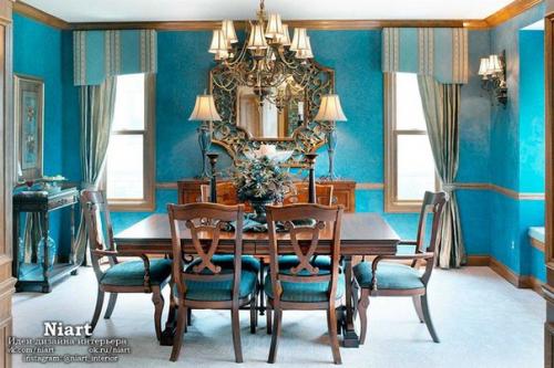 Оттенки синего цвета в интерьере. 02