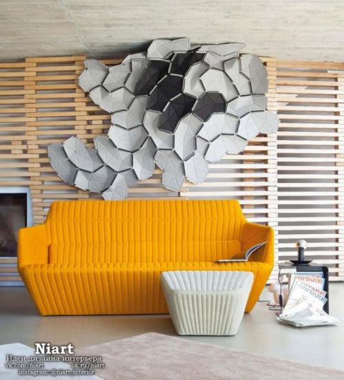 Сочные гостиные в желтом цвете. 04