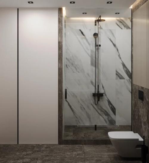 Визуализация интерьера.  Дизайн интерьера санузла. 01