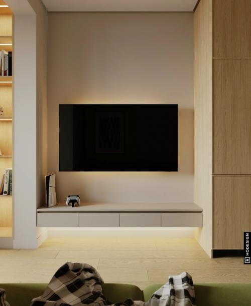 Проект 1-комнатной квартиры 40 м 2 в ЖК Assalom Boglar в Ташкенте. 05