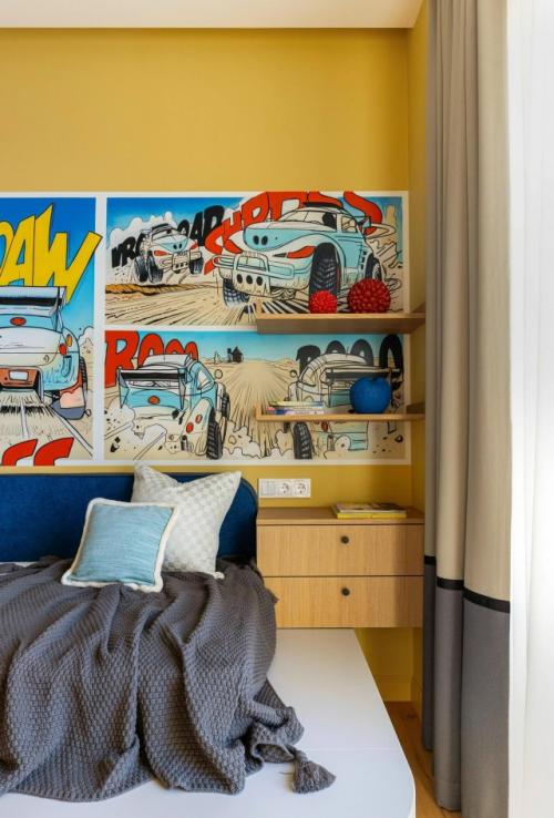 Колорблокинг: квартира в Москве для семьи с двумя детьми. 05