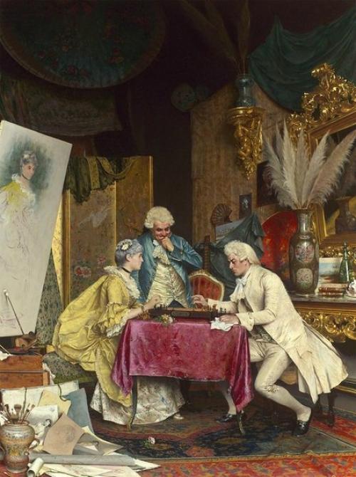 19 апреля. В 1854 году родился Артуро Риччи итальянский художник, работавший в стиле неорококо; представитель итальянской школы живописи XIX века. 06