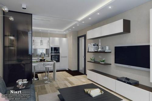 Уютный дизайн двухкомнатной квартиры 50 кв. 03