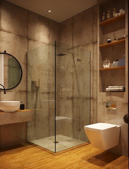 Лаконичный дизайн ванных комнат.