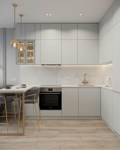 Проект однокомнатной квартиры 34 м 2 в ЖК Селигер сити в Москве. 02