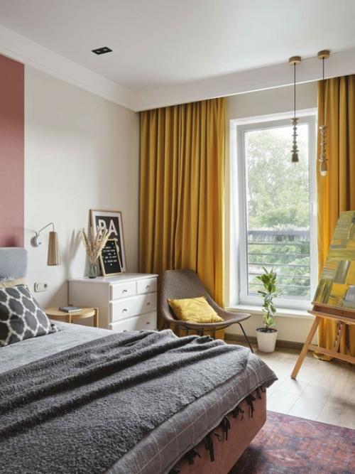 Дерево и яркие акценты: уютный интерьер трехкомнатной квартиры, площадью - 70 кв. 05