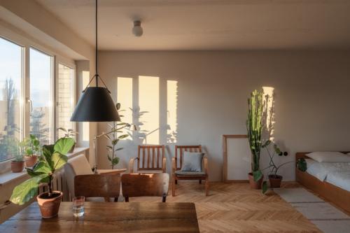 Интерьер квартиры - студии 30 м 2 в ретро стиле. 06