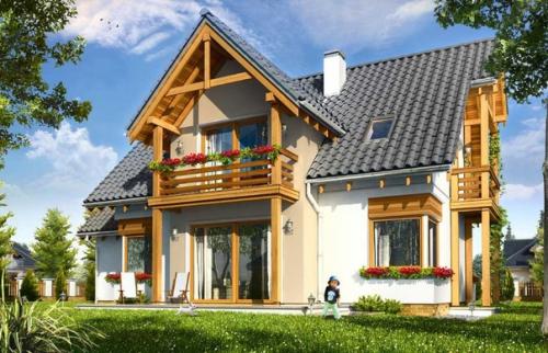 Шикарный мансардный дом. 01