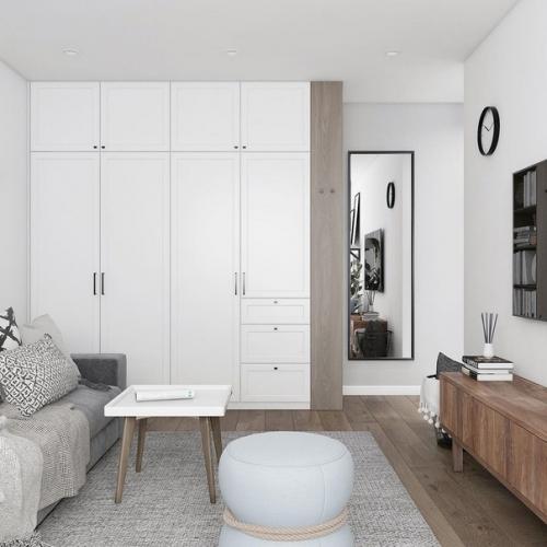 Жилая комната в этом интерьере играет роль и гостиной, и спальни одновременно. 04