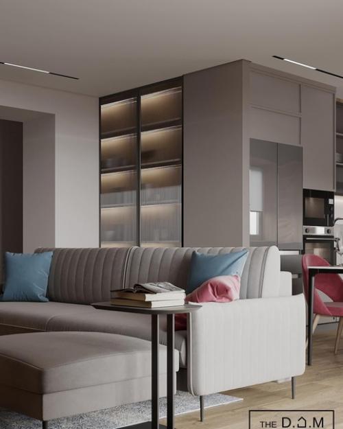 Рада вам презентовать новый проект, пока кухню - гостиную. 03