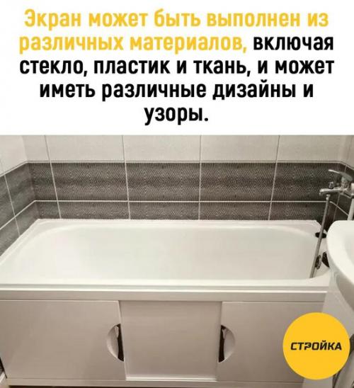 В том случае, если вы решили установить раздвижной экран для ванной, то первым шагом будет выбор материала. 01