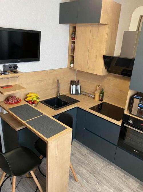 Маленькая кухня. В современном стиле. 01